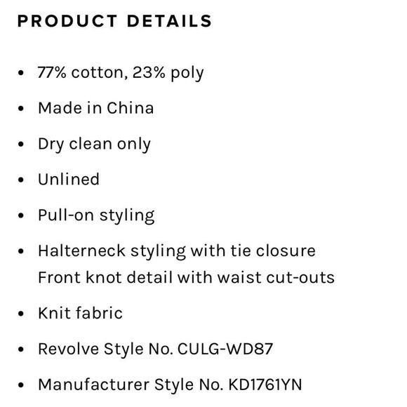 NWT Cult Gaia Cameron Knit Dress Amber XL - Picture 15 of 16